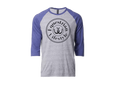 T-shirt à manches raglan ¾ Equestrian Lifestyle – Fer à cheval Oxford Heather Blue
