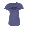 T-shirt femme Équestre – Motif phrase bleu chiné