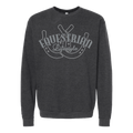 Sweat-shirt ras du cou Équestre – Noir de jais Chiné Ardoise Bleu Fer à cheval Phrase