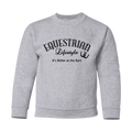 Equestrian Lifestyle Youth Crewneck Sweatshirt – Sport Grey Phrase