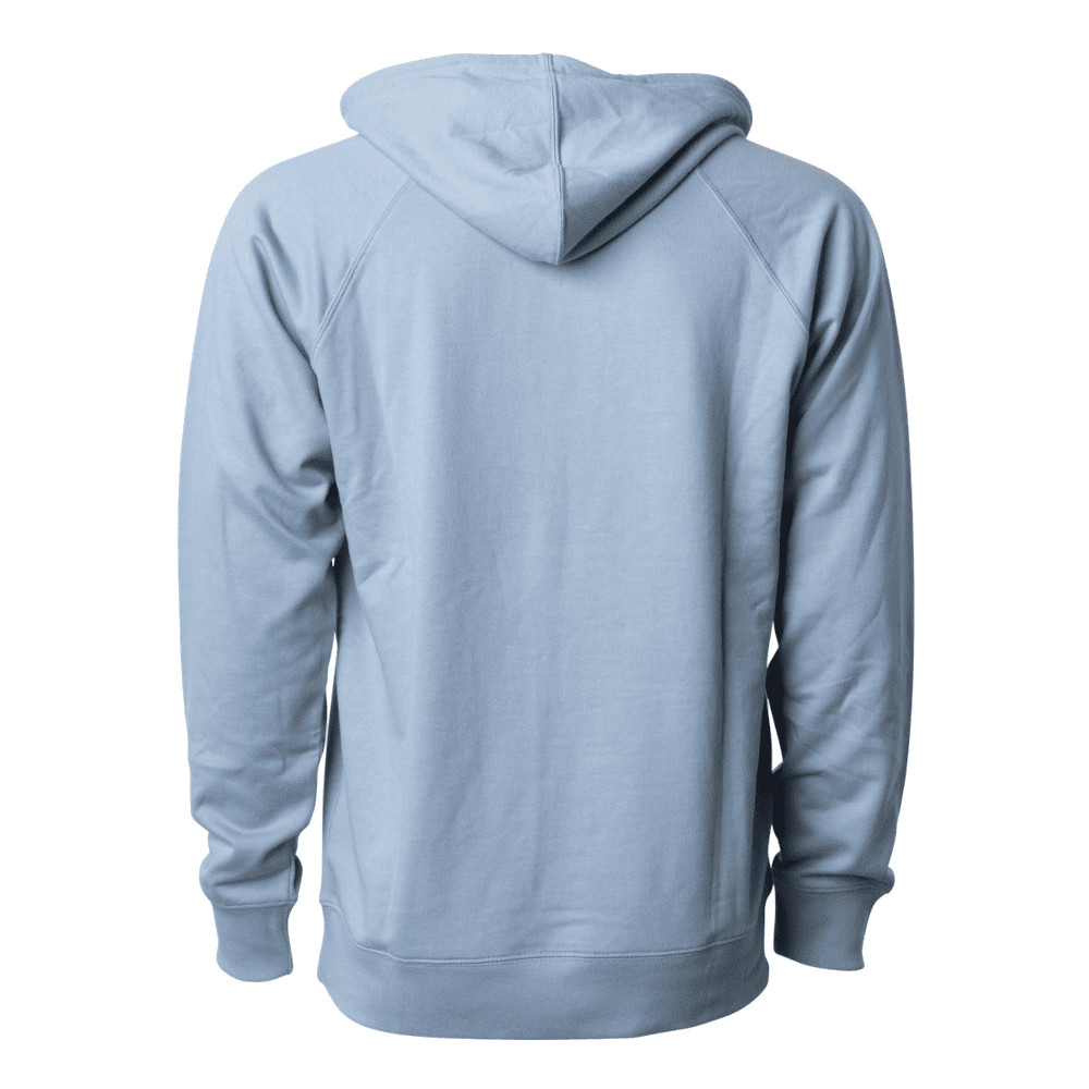 Sweat à capuche léger Equestrian Lifestyle – Phrase Fer à cheval bleu brumeux