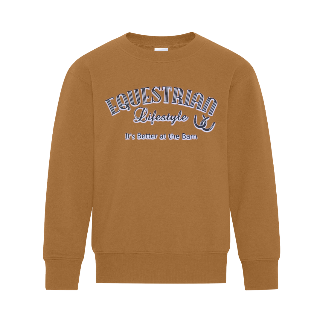 Equestrian Lifestyle Youth Crewneck Sweatshirt – Saddle